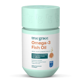 True Grace Omega-3 Huile de Poisson 60 gélules, vue de face