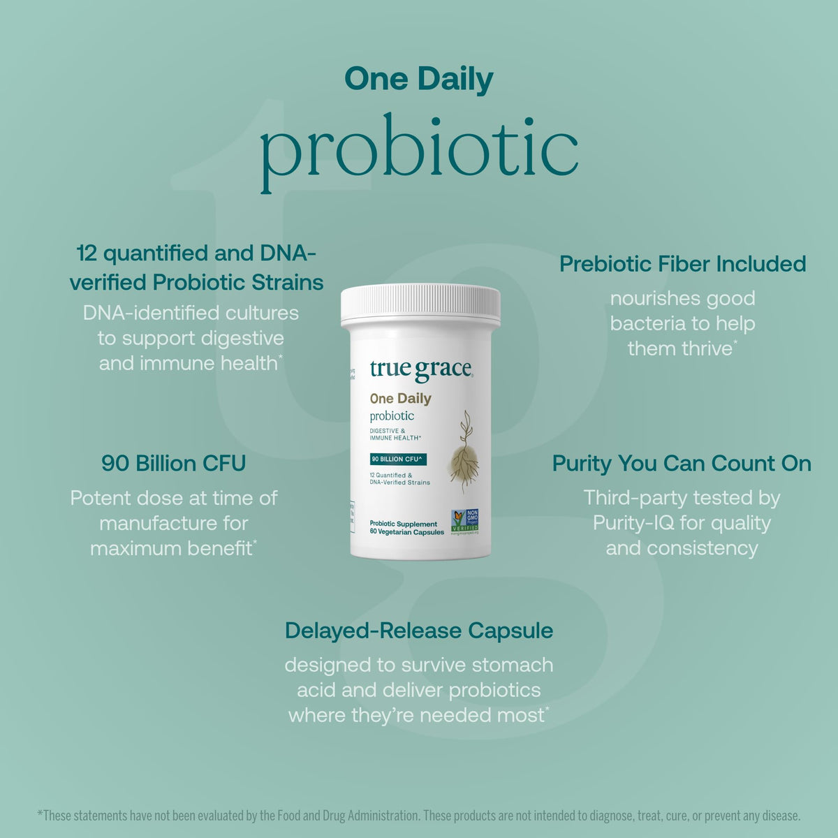 True Grace Probiotique Quotidien gélules sur fond blanc
