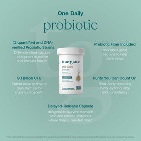 True Grace Probiotique Quotidien gélules sur fond blanc
