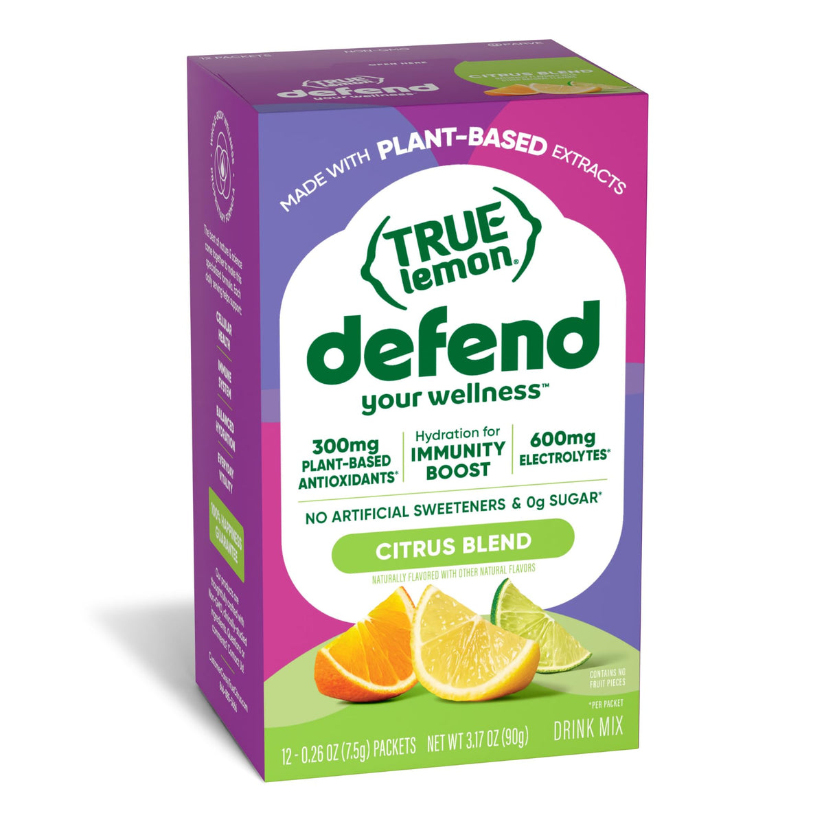 True Lemon Mélange Agrumes boîte de 12 sachets vue de face