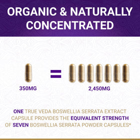 True Veda Boswellia Serrata 450 mg gélules bio avec étiquette