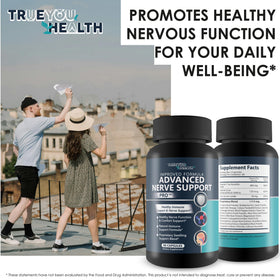 True You Health Advanced Nerve Support Pro boîte ouverte avec gélules