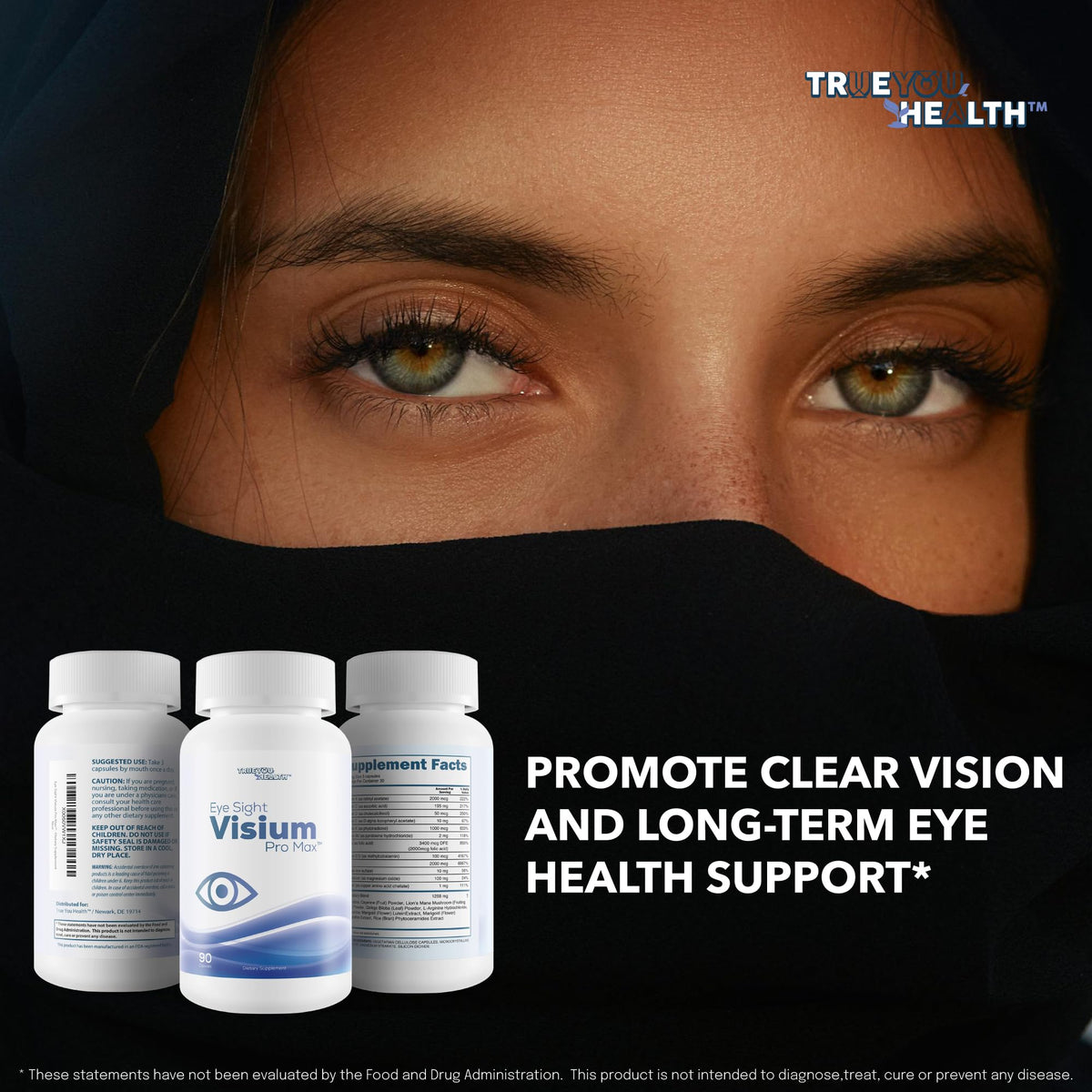True You Health Eye Sight Visium Pro Max capsules on a table