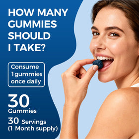 TRUEHEALTHIC Gummies Methylene Blue 5mg, gros plan sur la texture des gummies