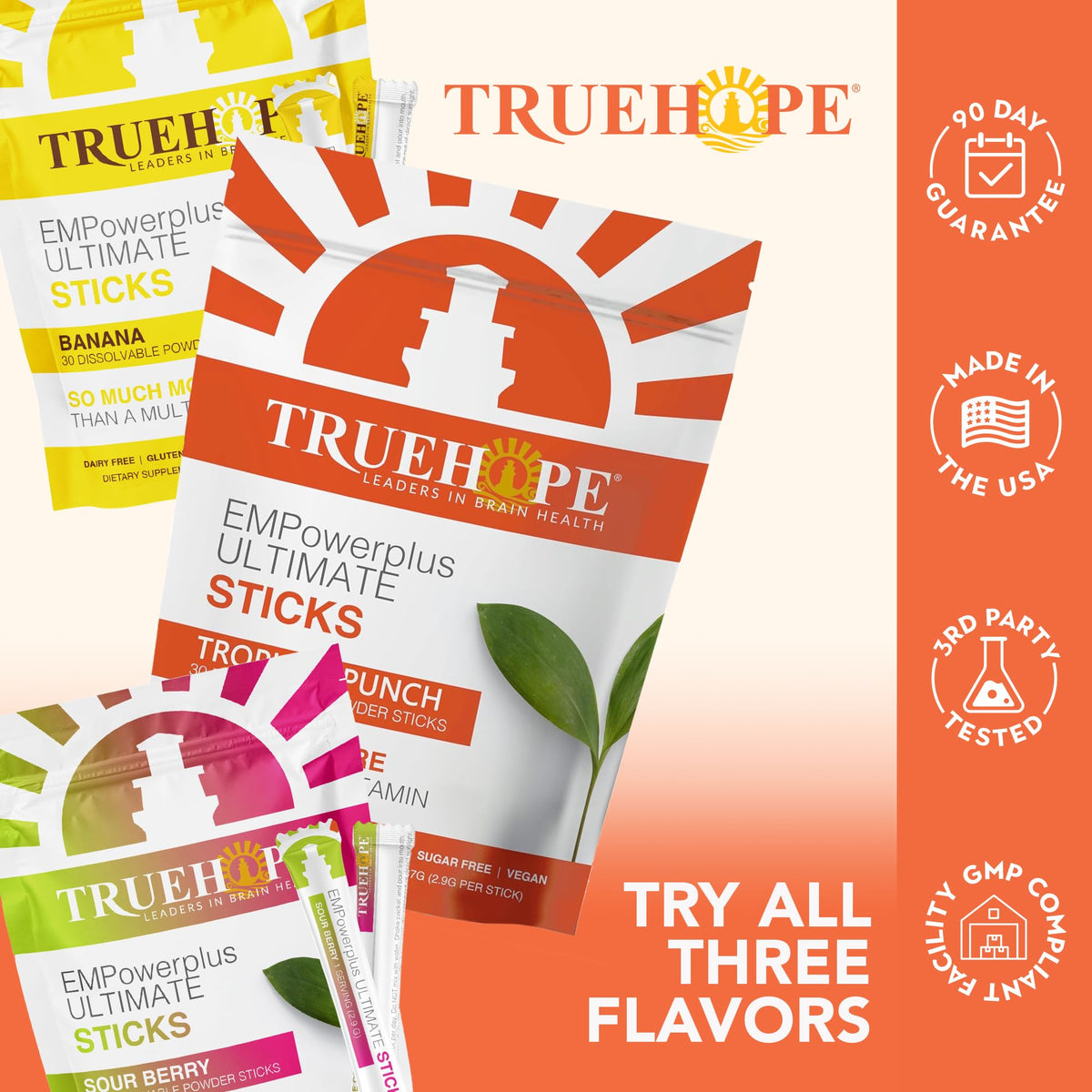 Truehope EMPowerplus Ultimate Sticks contenu