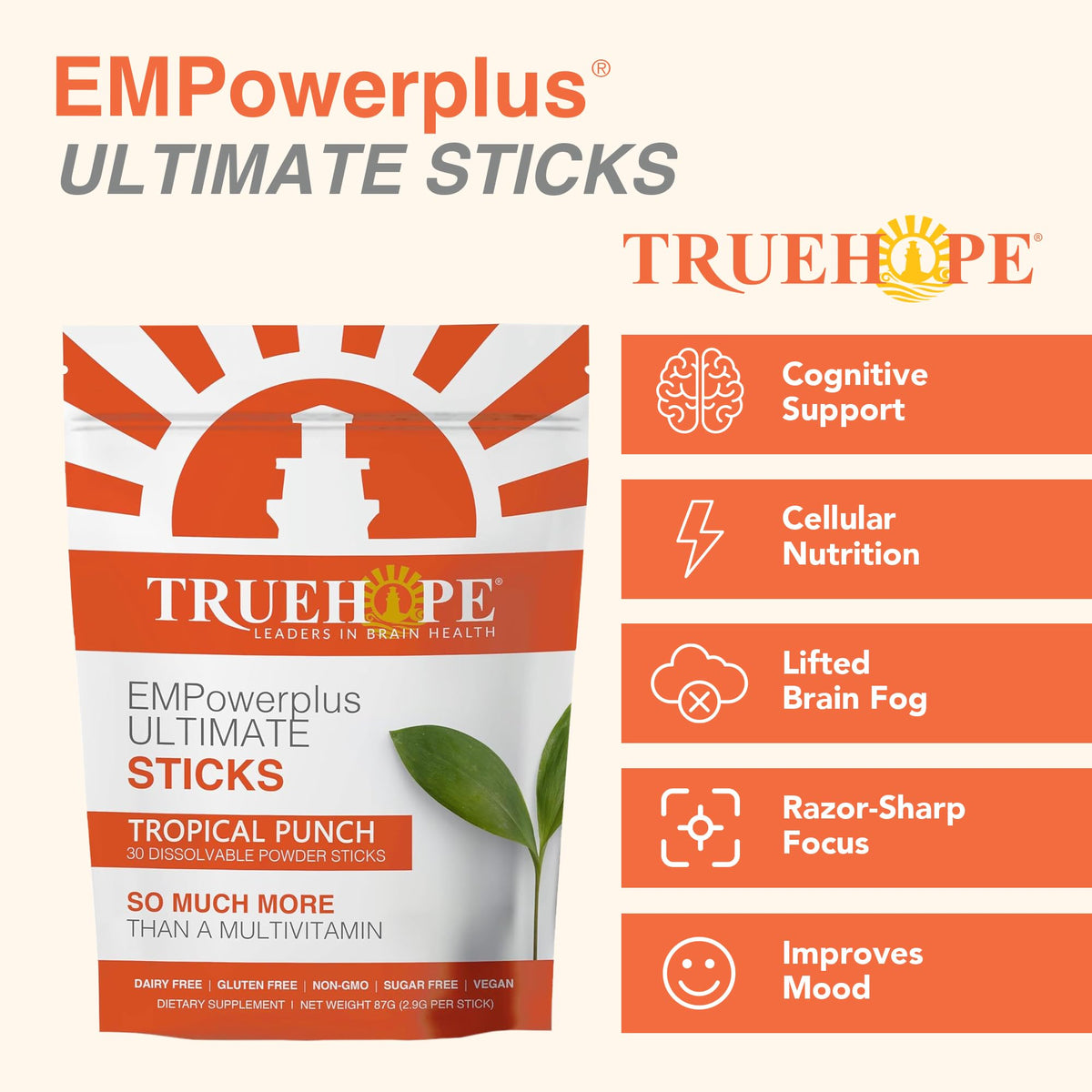 Truehope EMPowerplus Ultimate Sticks poches individuelles