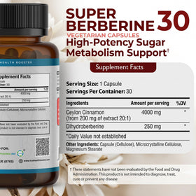 TRUEMED Super Berberine prise de capsules quotidiennes