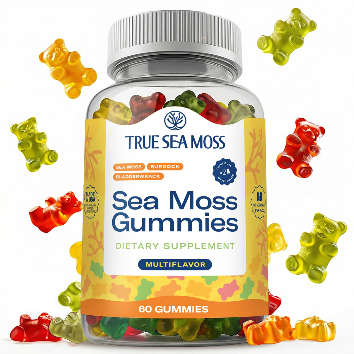 TrueSeaMoss Gummies de Mousse de Mer Irlandaise face avant