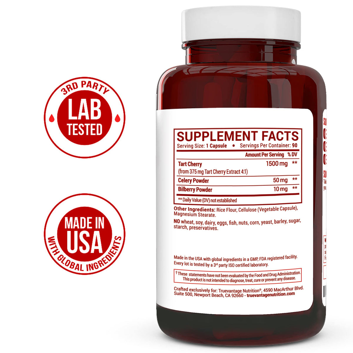 Truevantage Nutrition Extrait de Cerise Acide capsules ouvertes