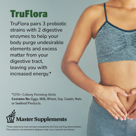 TruFlora bouteille en verre ambré avec capsules