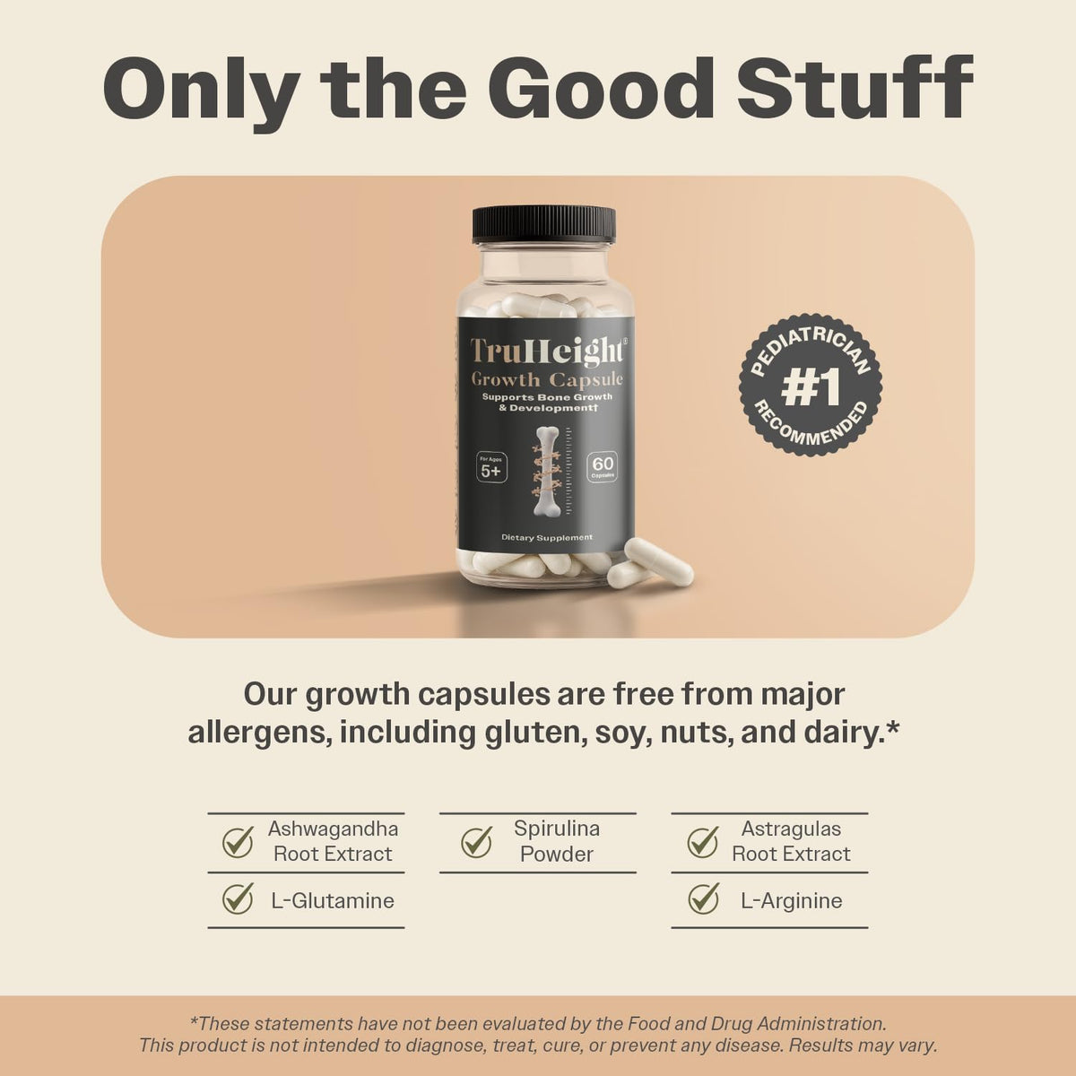 TruHeight Capsules de Croissance - dimensions de l'emballage