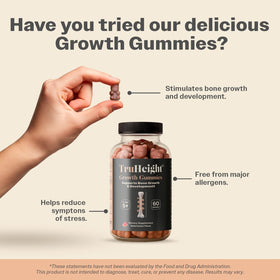 TruHeight Gummies de Croissance, ingrédients visibles