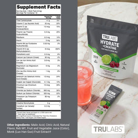 TRULABS Hydrate + Creatine en sachets pratiques pour le transport