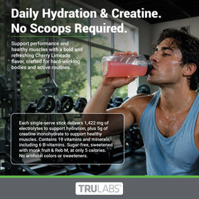 TRULABS Hydrate + Creatine en usage dans une bouteille d'eau