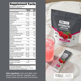 TRULABS Hydrate saveur baies avec ingrédients affichés