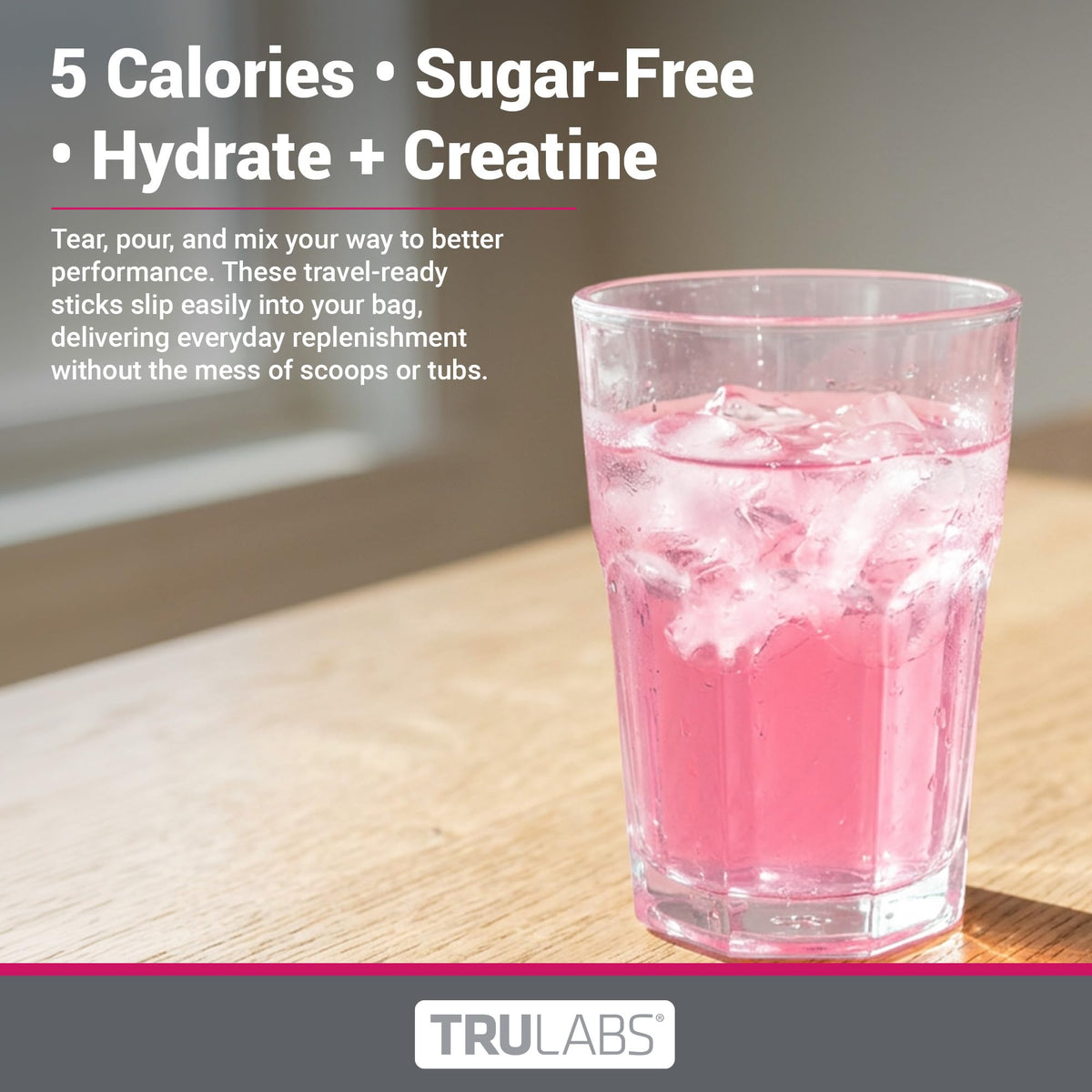 TRULABS Hydrate sticks avec informations nutritionnelles