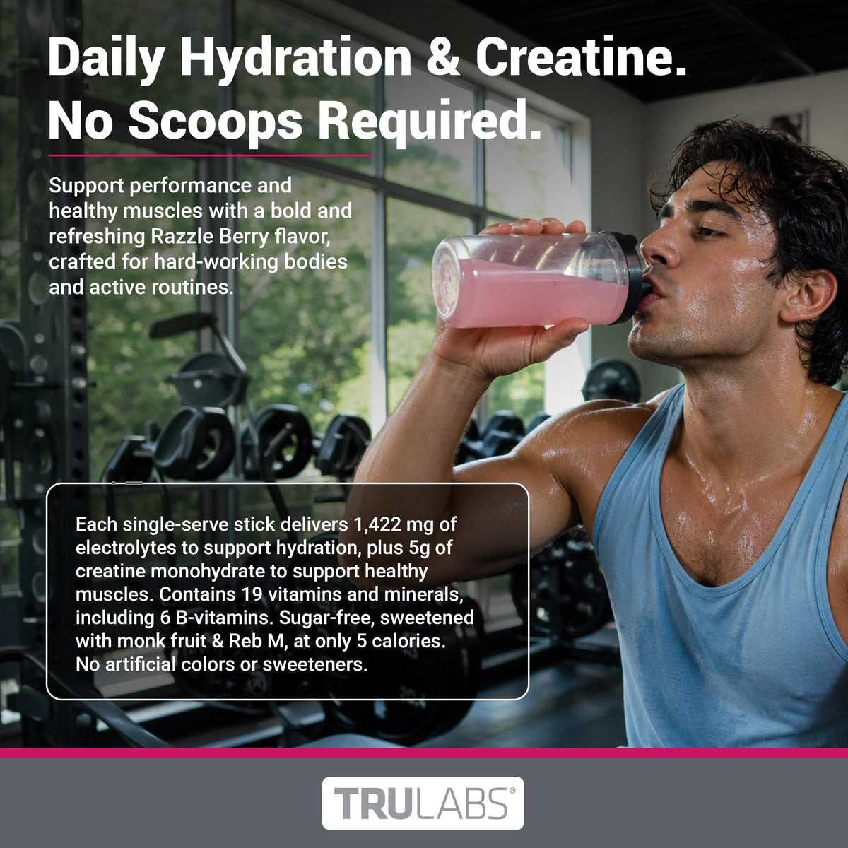 TRULABS Hydrate sticks dans un sac de sport