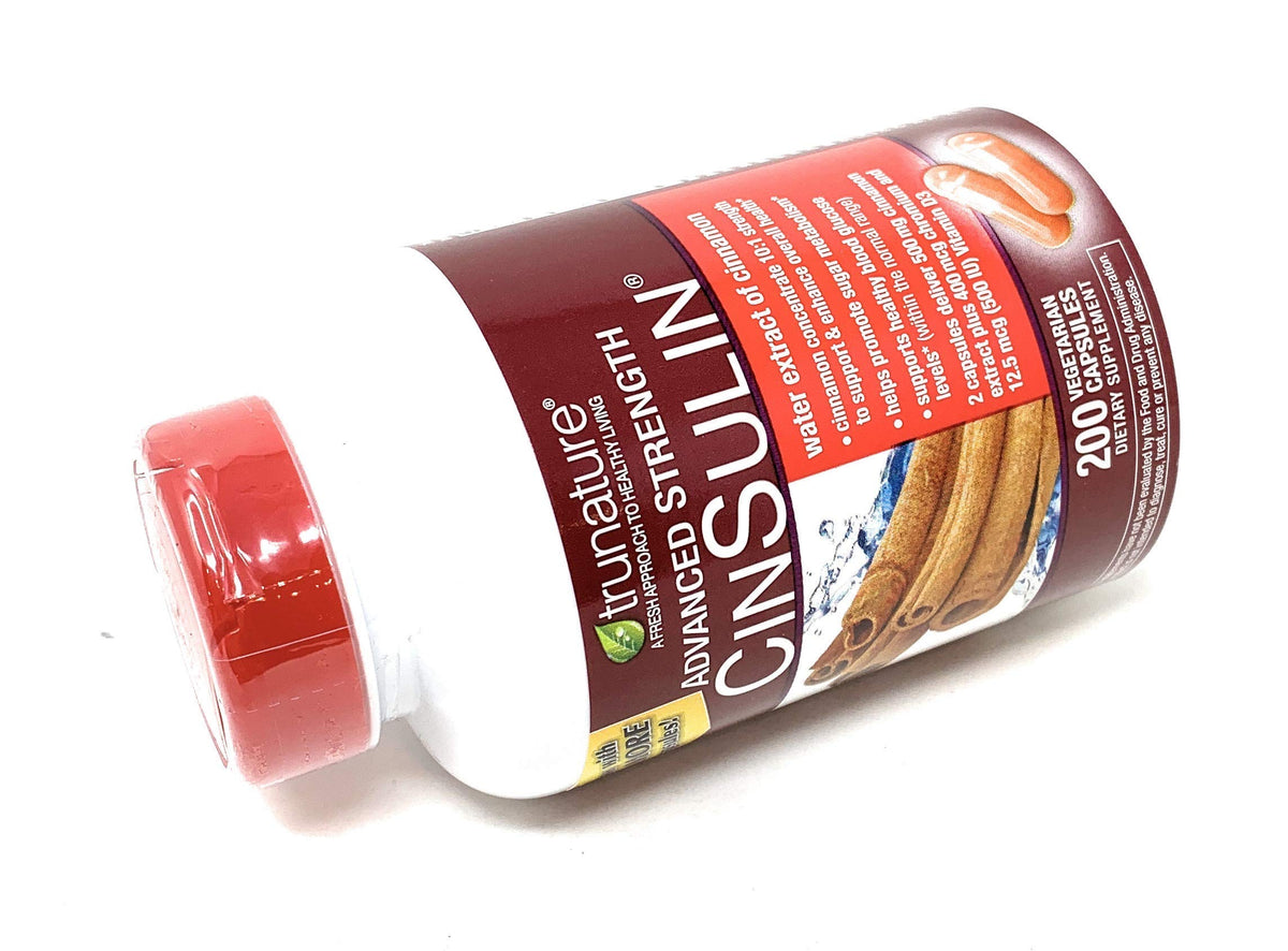 TruNature Cinsulin 500 mg capsule en gros plan