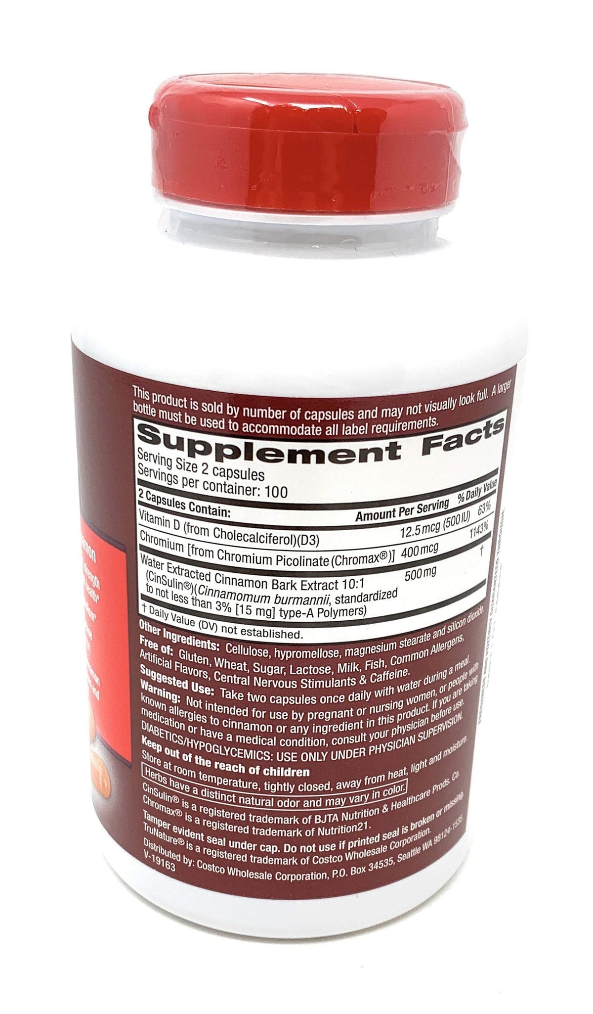 TruNature Cinsulin 500 mg flacons côte à côte