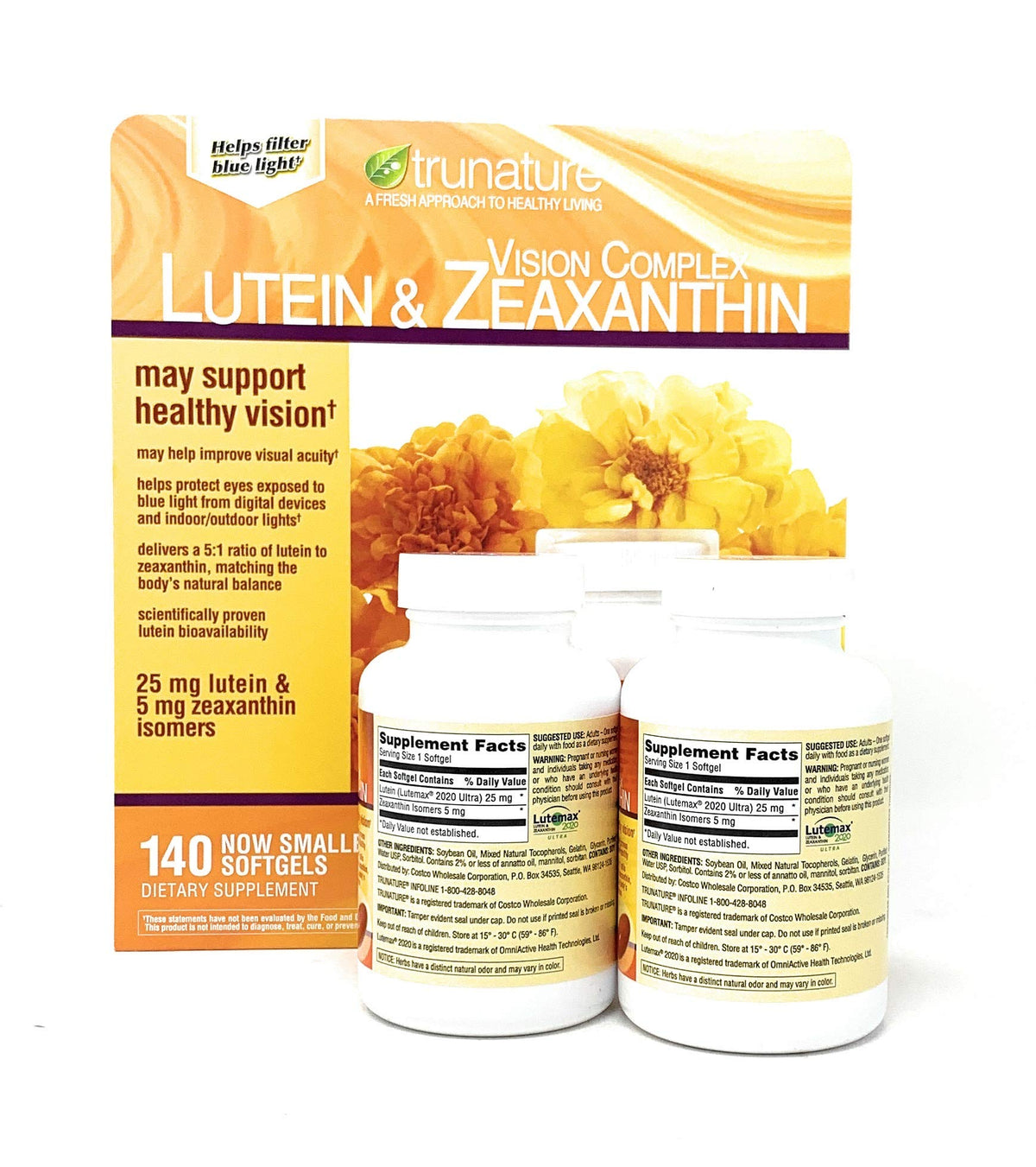 TruNature Complex Lutein and Zeaxanthin packaging