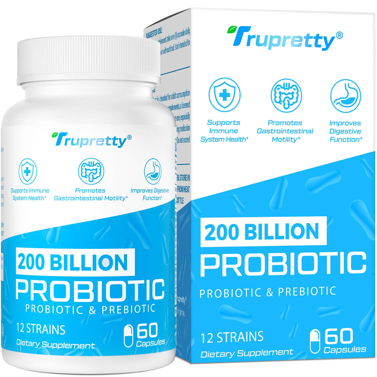 Trupretty Probiotiques 200 Milliards CFU boîte avant
