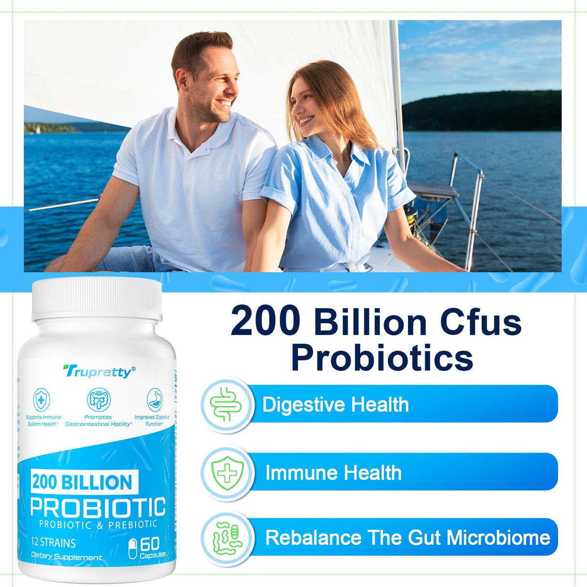 Trupretty Probiotiques capsules ouvertes