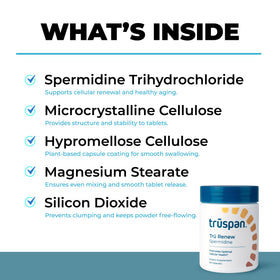 TRŪSPAN Spermidine 10mg Capsules avec étiquette claire