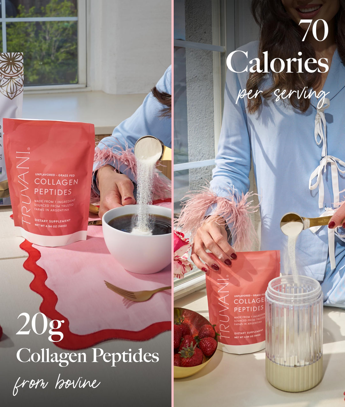 Truvani Collagène Hydrolysé Non Aromatisé 590g - contenu en poudre