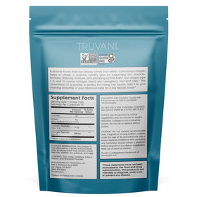 Truvani Collagène Marin Hydrolysé 200g en poudre dans une cuillère