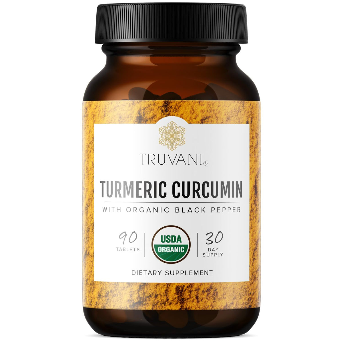 Truvani Compléments Alimentaires Curcuma Curcumine 90 Tablettes vue avant