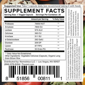 Truvani Enzymes daily avec un fond naturel