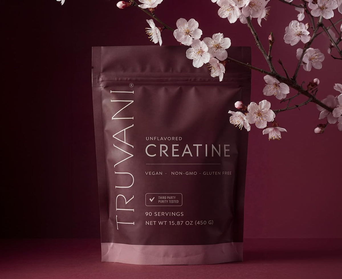 Truvani Poudre de Créatine Monohydrate 490g avec d'autres compléments alimentaires
