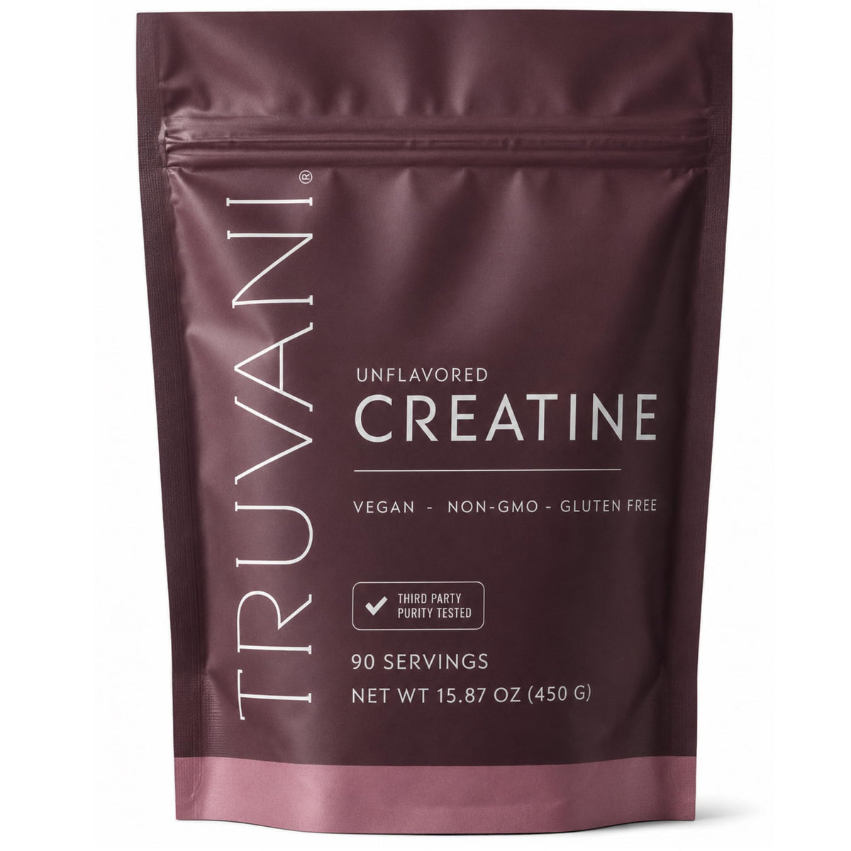 Truvani Poudre de Créatine Monohydrate 490g vue de face