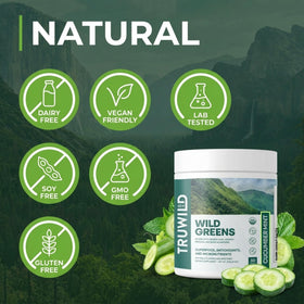 TruWild Poudre de Concombre Superfood 299g avec ingrédients naturels
