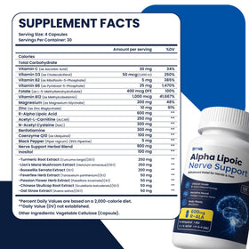 TTTea Acide Alpha-Lipoïque 600mg gélules avec ingrédients