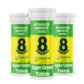 Tube de 8Greens contenant 30 tablettes effervescentes au citron vert