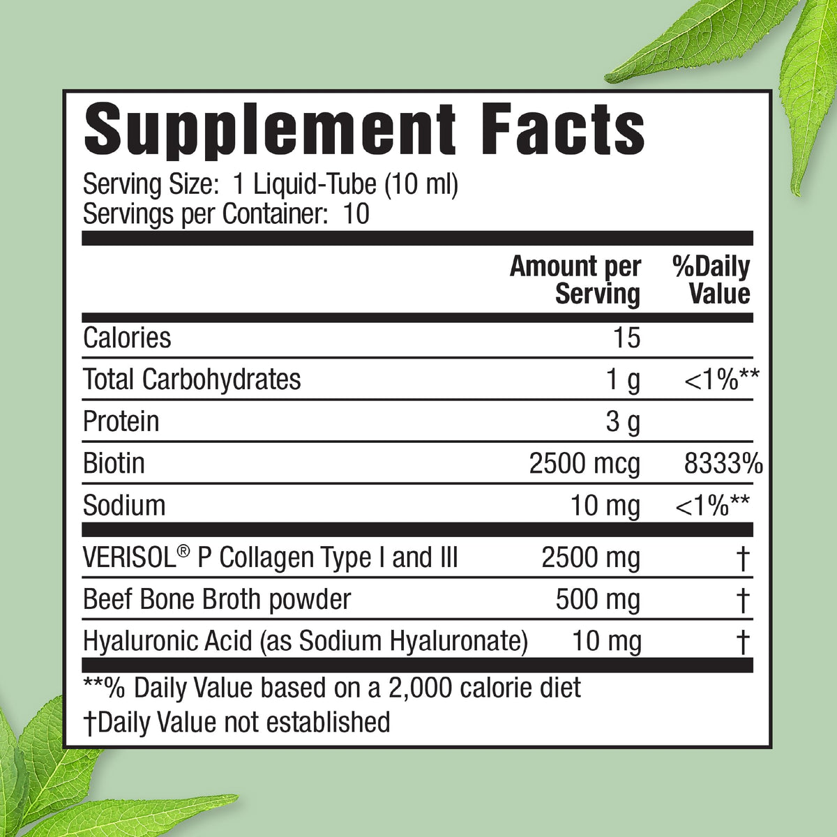 Tube de collagène liquide Applied Nutrition ouvert