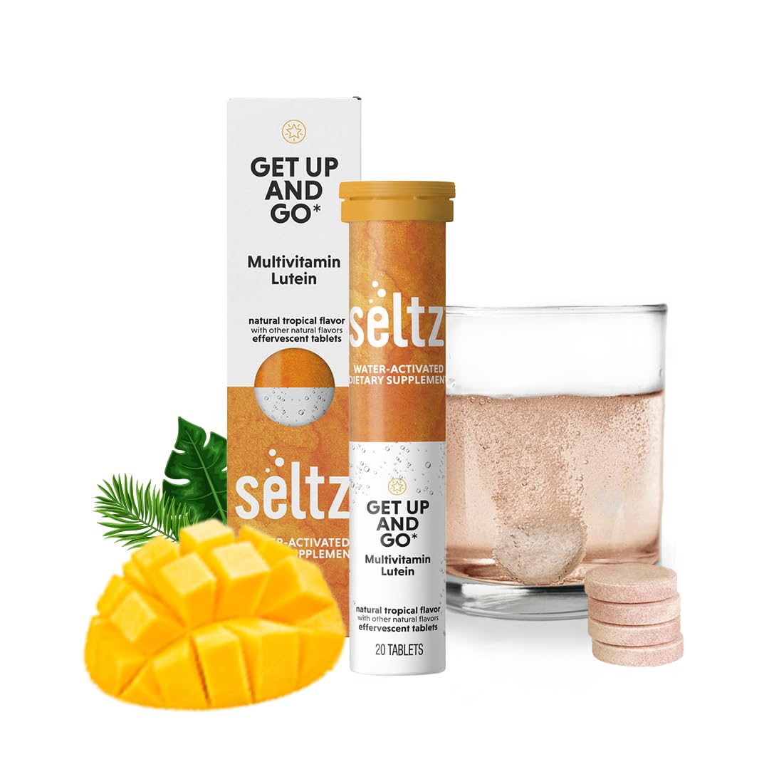Tube de tablettes effervescentes Seltz avec luthéine et vitamines