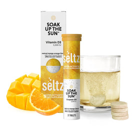Tube de tablettes effervescentes Seltz de Vitamine D3 5000 IU