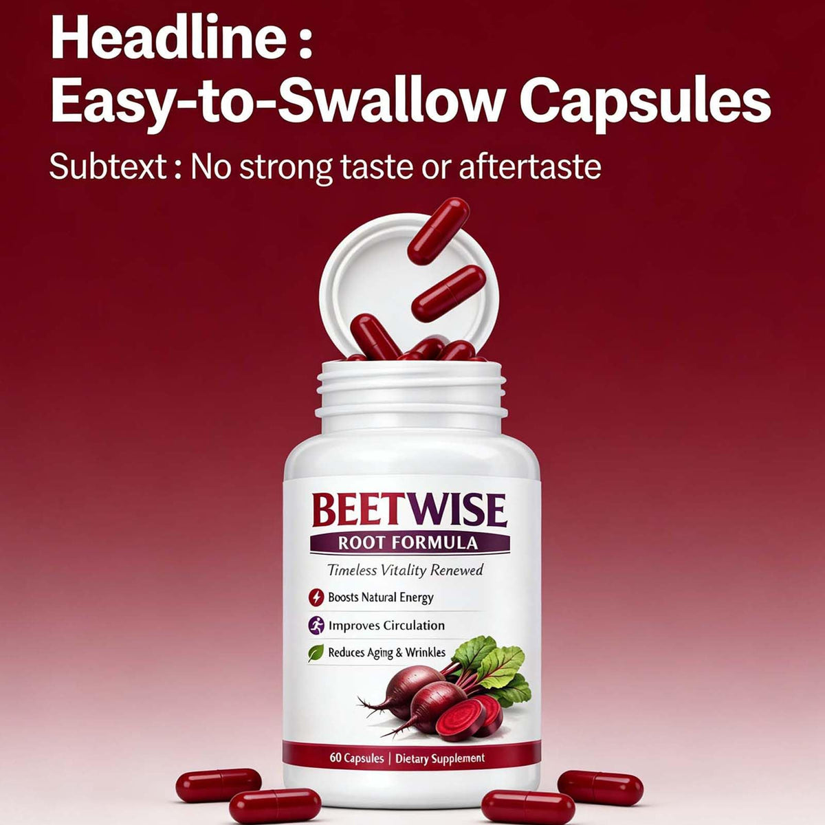 Tufonra Complément Alimentaire Racine de Betterave Bio 60 gélules emballage