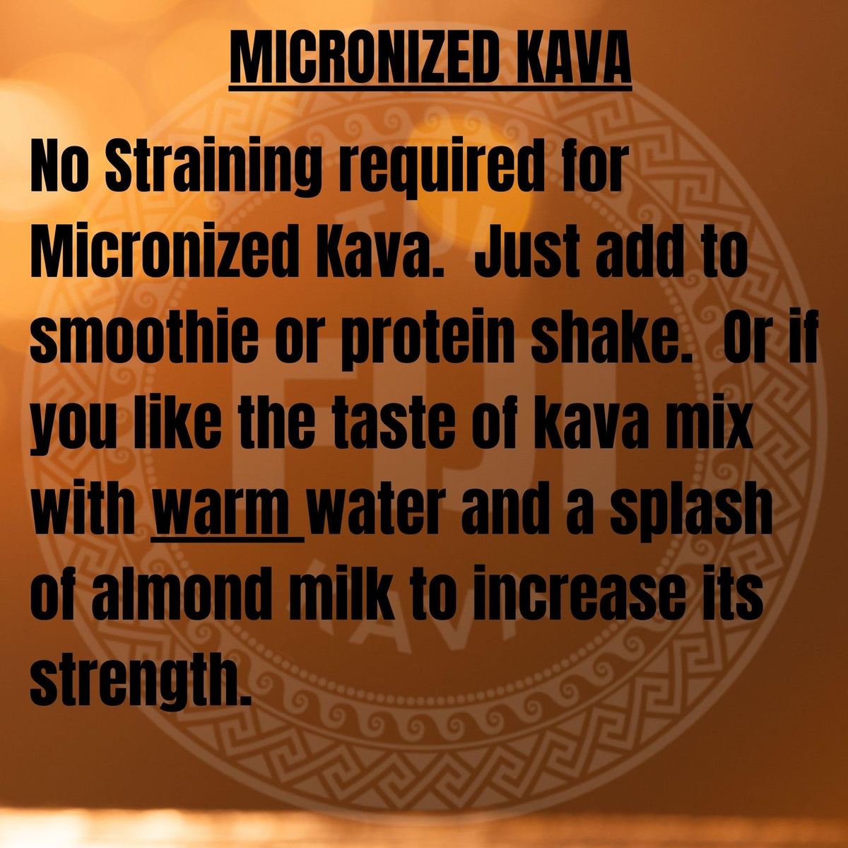 TUI KAVA Kava Micronisé 250g - ingrédients sur l'emballage