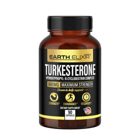 Turkesterone 840 mg Earth Elixir - Composition visible sur l'étiquette