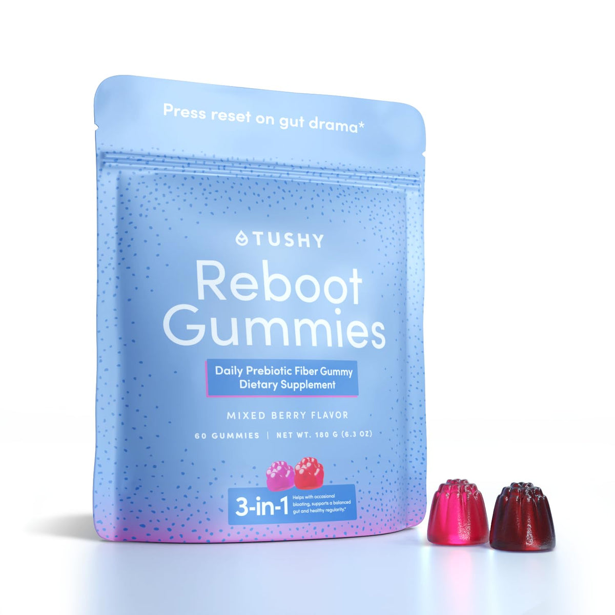 TUSHY Reboot Gummies Végétaliennes 60 Comp. vue de face