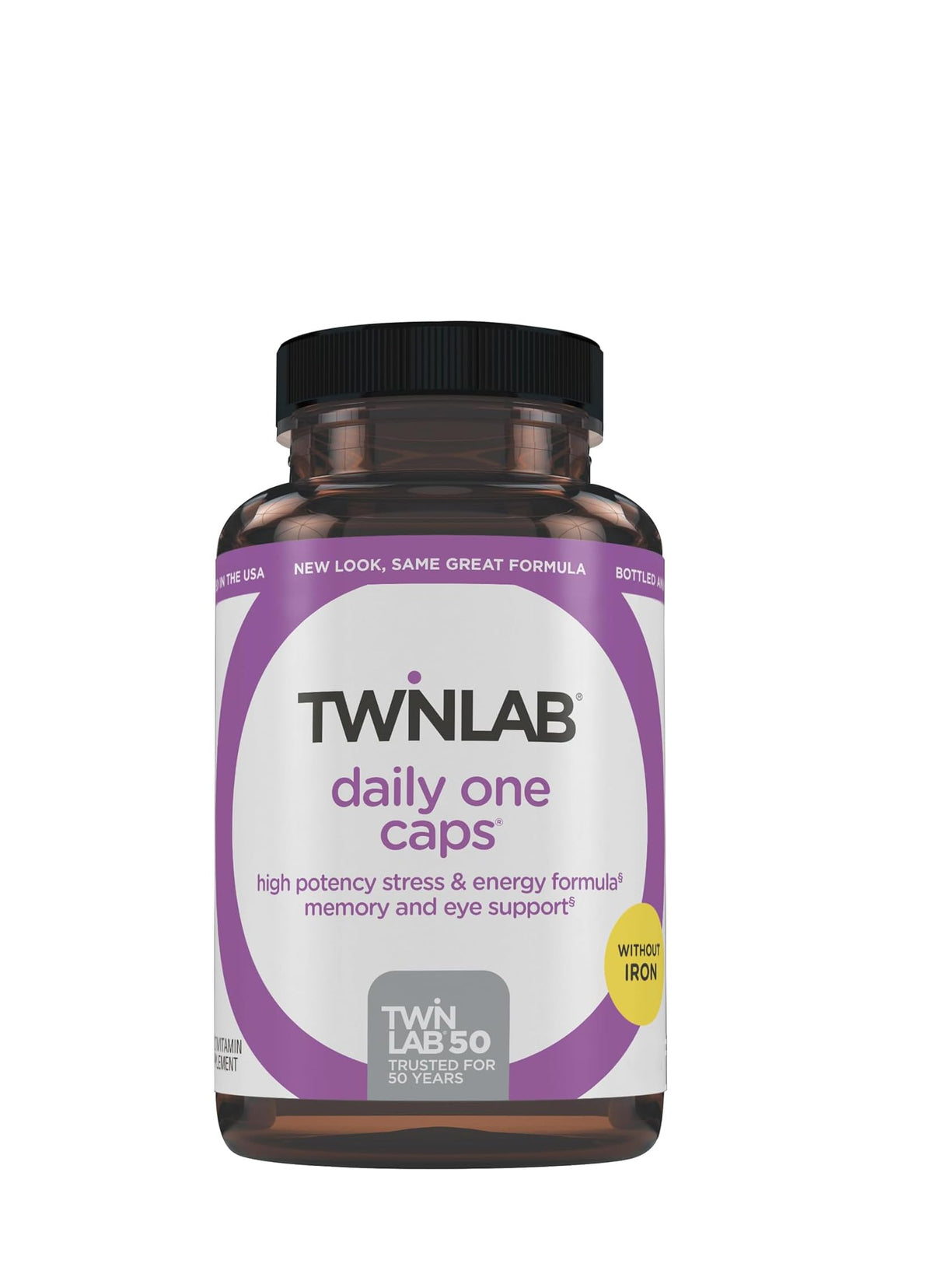 Twinlab Complément Multivitaminé 60 comprimés sans fer vue de face
