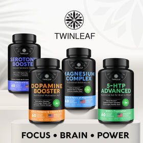 TWINLEAF NUTRITION 5-HTP 400mg gélules dans une main
