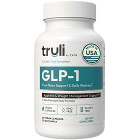 TxCB GLP-1 complément alimentaire devant une boîte avec capsules