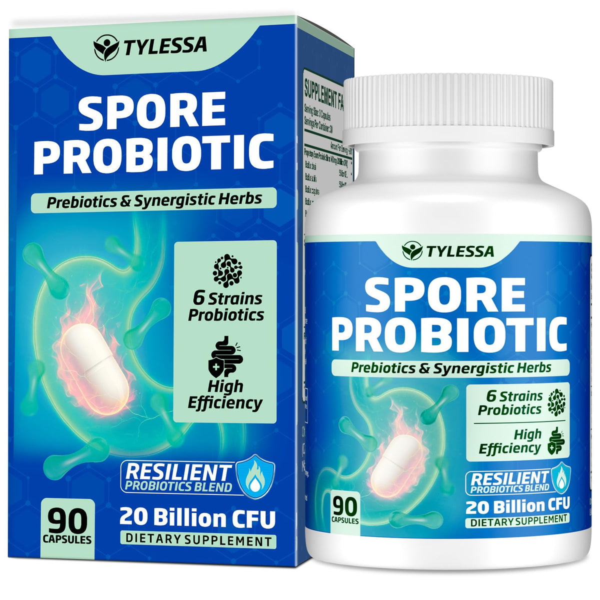 Tylessa Probiotique Sporal 90 capsules vue de face