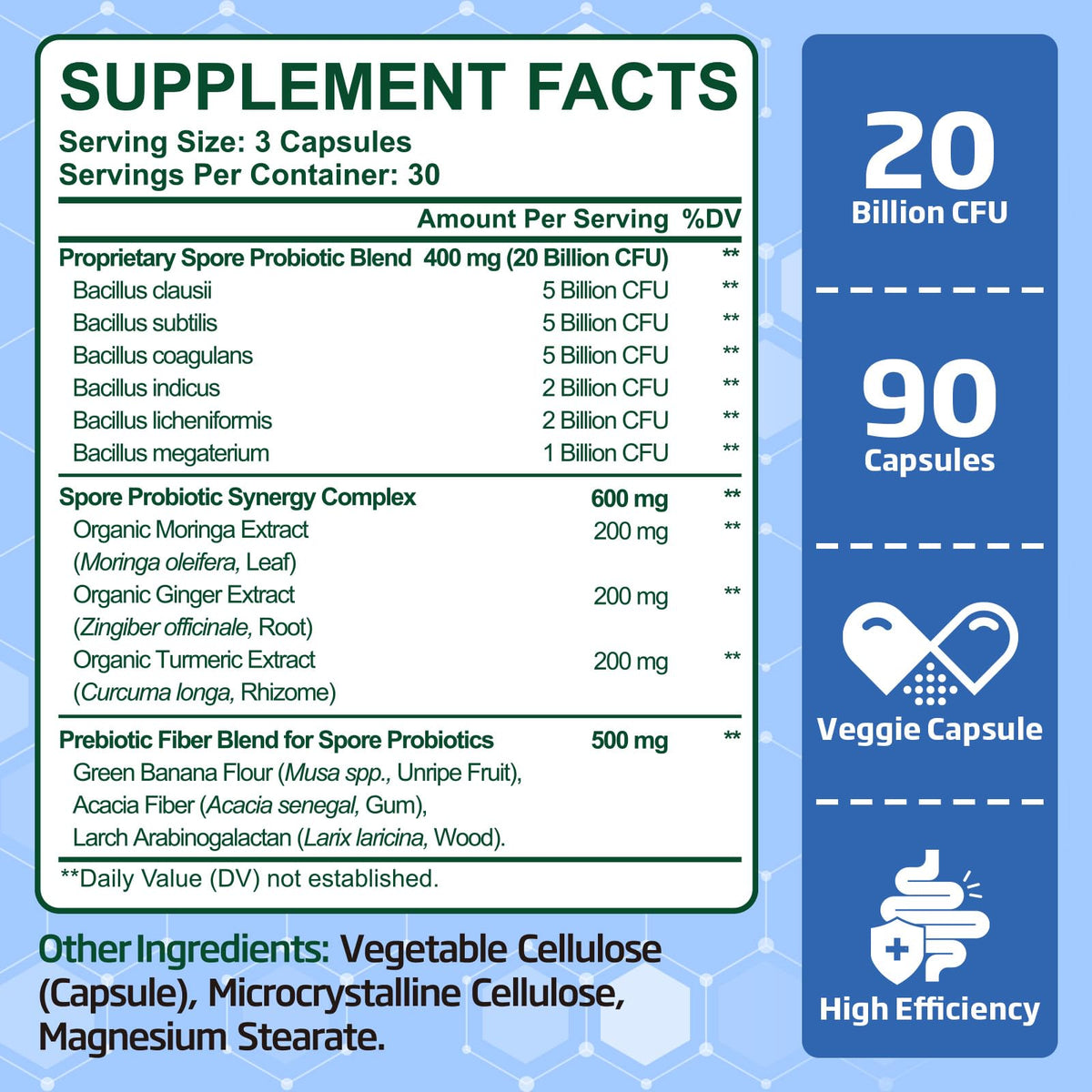 Tylessa Probiotique Sporal emballage avec informations nutritionnelles