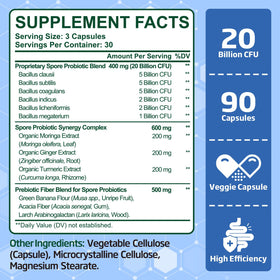 Tylessa Probiotique Sporal emballage avec informations nutritionnelles