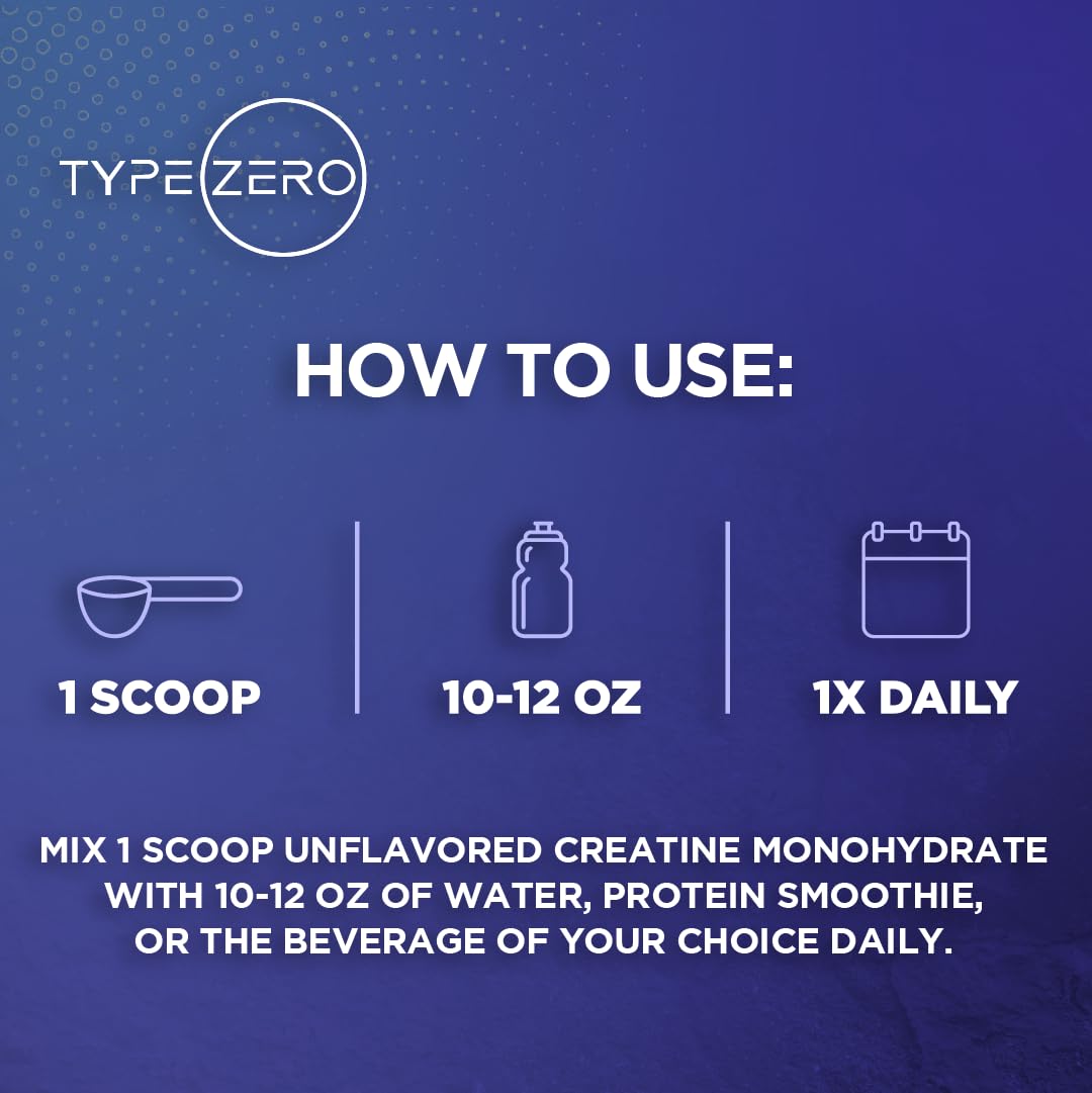 Type Zero Créatine Monohydrate 1 KG avec d'autres compléments alimentaires